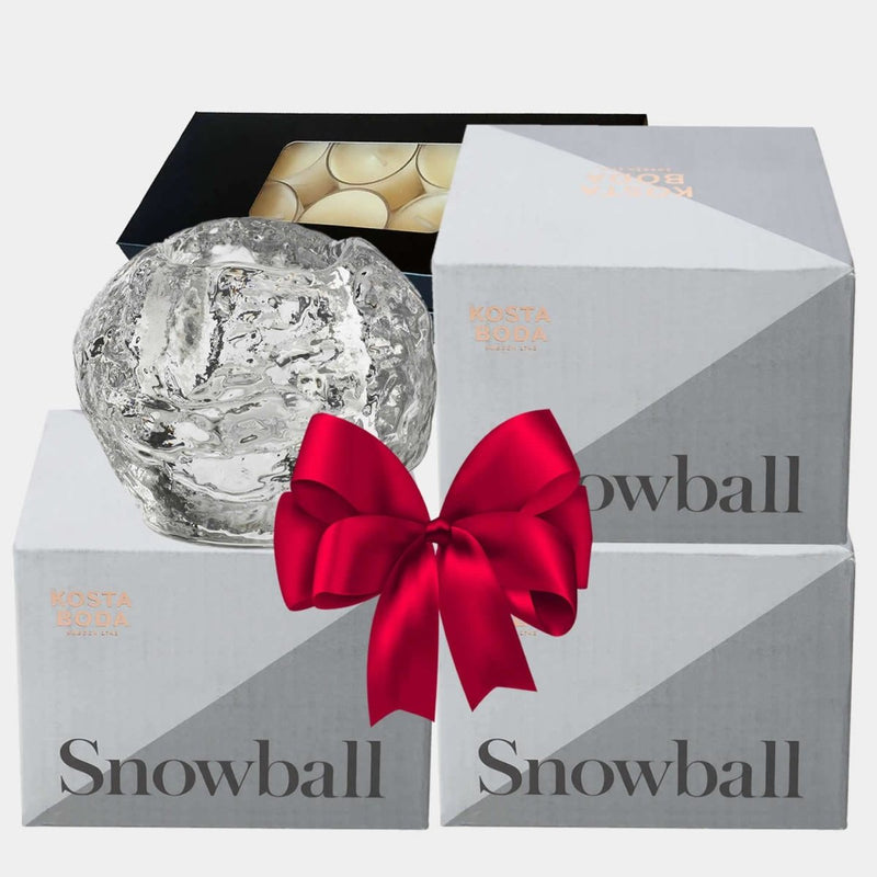 3 Snowball Crystal Votives with Tealights - Candle Monster