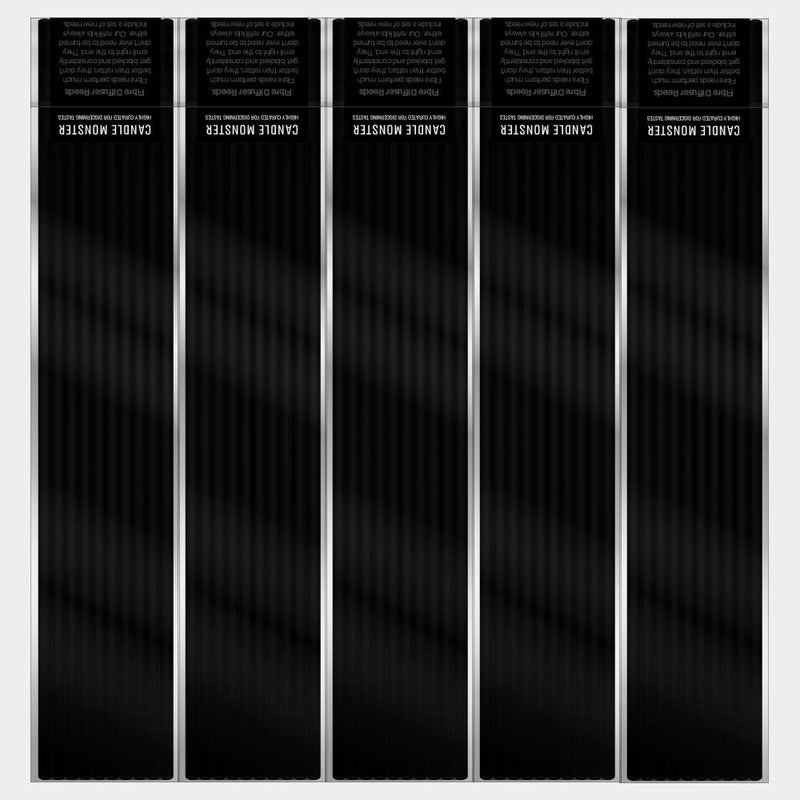 Black Fibre 5mm Diffuser Reeds (5 sets multipack) - Candle Monster