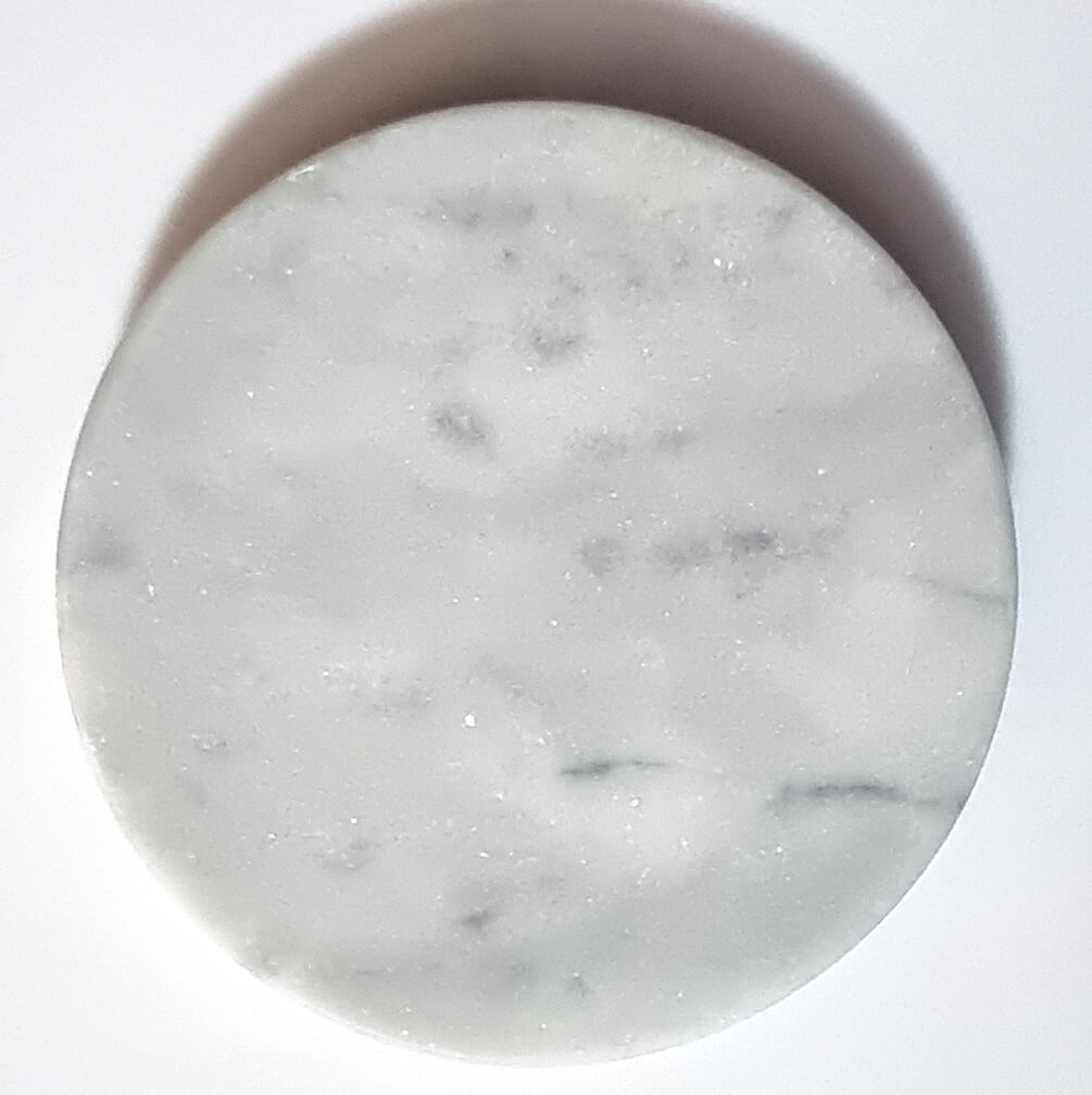 Round Carrara Marble Candle Coaster Candle Monster