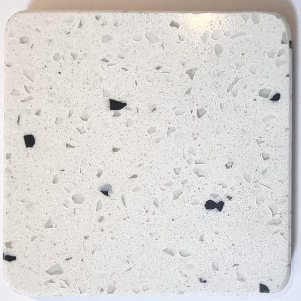 White Flecked Terrazzo Candle Coaster - Coasters - Candle Monster